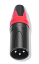 Conector XLR Macho Color Rojo
