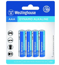 Batería Westinghouse Dynamo Alcalina AAA 1.5V Paquete De 4 Baterías