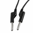 Cable Con Banana Apilable Color Negro