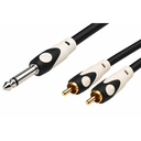 Cable 2 RCA A Plug 1/4" Mono 1 Metro